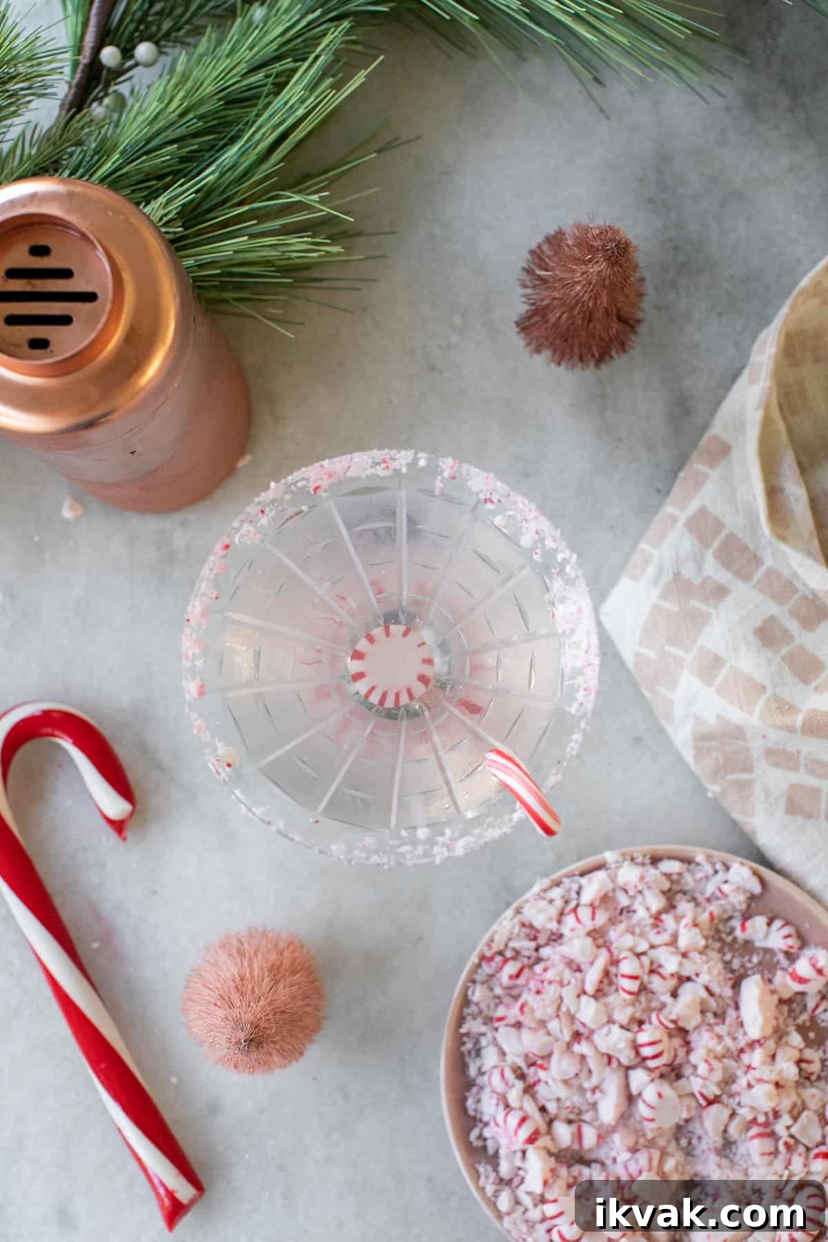 Classic peppermint martini recipe.