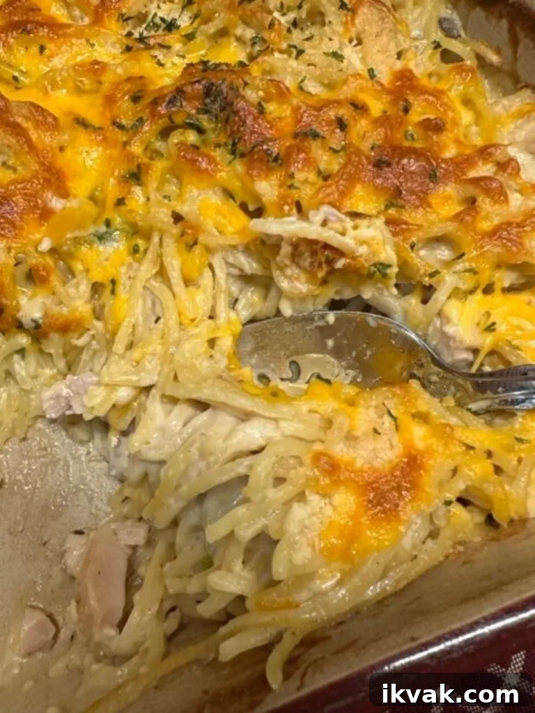 recipe for turkey tetrazzini in casserole dish