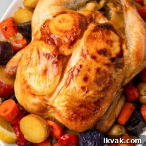 golden brown chicken with lemon underneath skin.