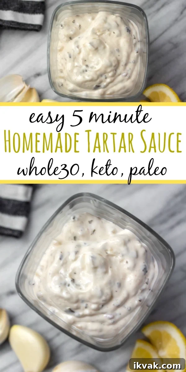 Whole30 tartar sauce - sugar-free, dairy-free, paleo, keto Whole30 tartar sauce - sugar-free, dairy-free, paleo, keto