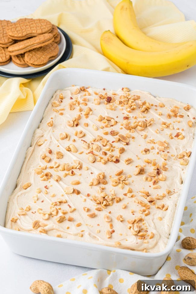 icebox cake with bananas and peanut butter cookies