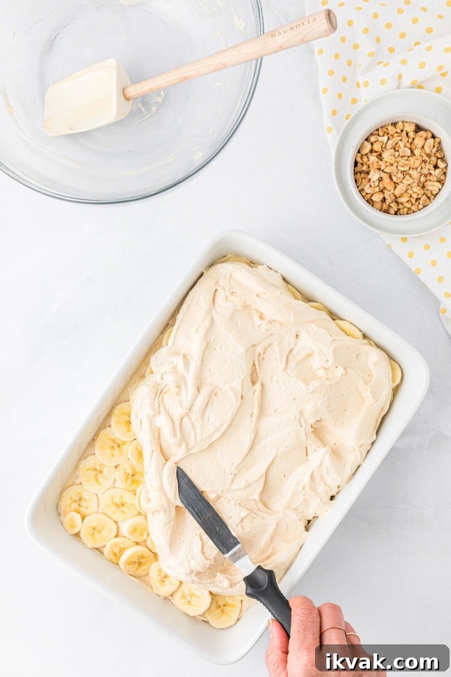 Peanut Butter Banana Icebox Cake step 8