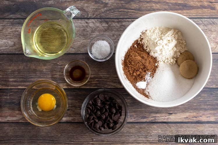 dry ingredients and wet ingredients