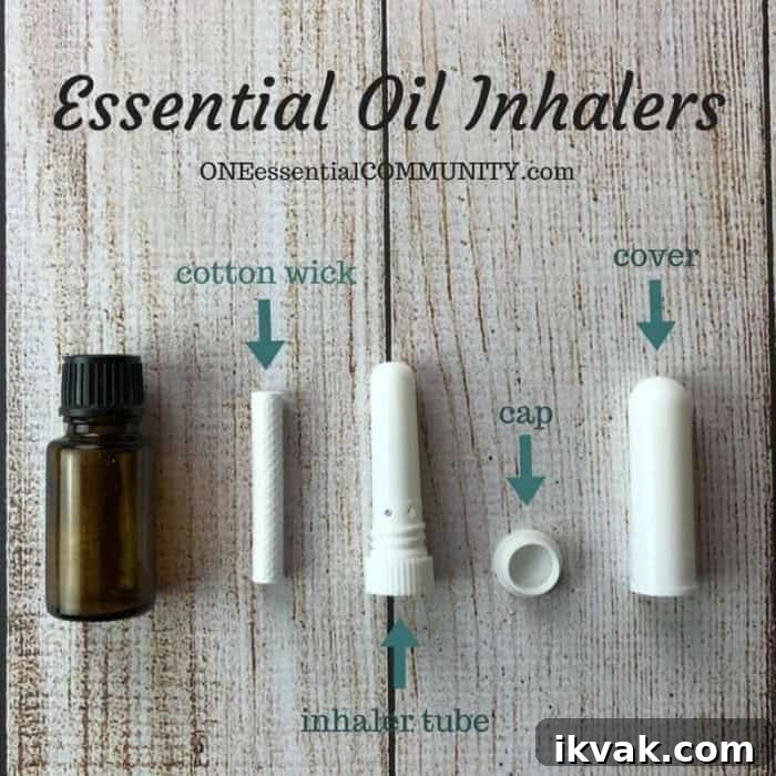Essential oil inhaler parts