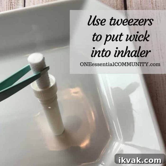 Inserting the wick