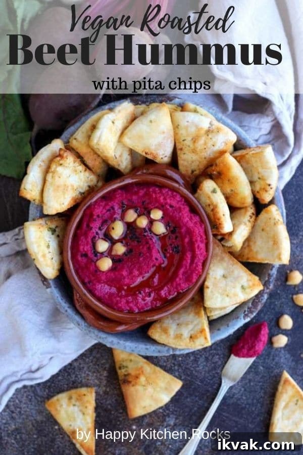 Roasted Beet Hummus Pinterest Image