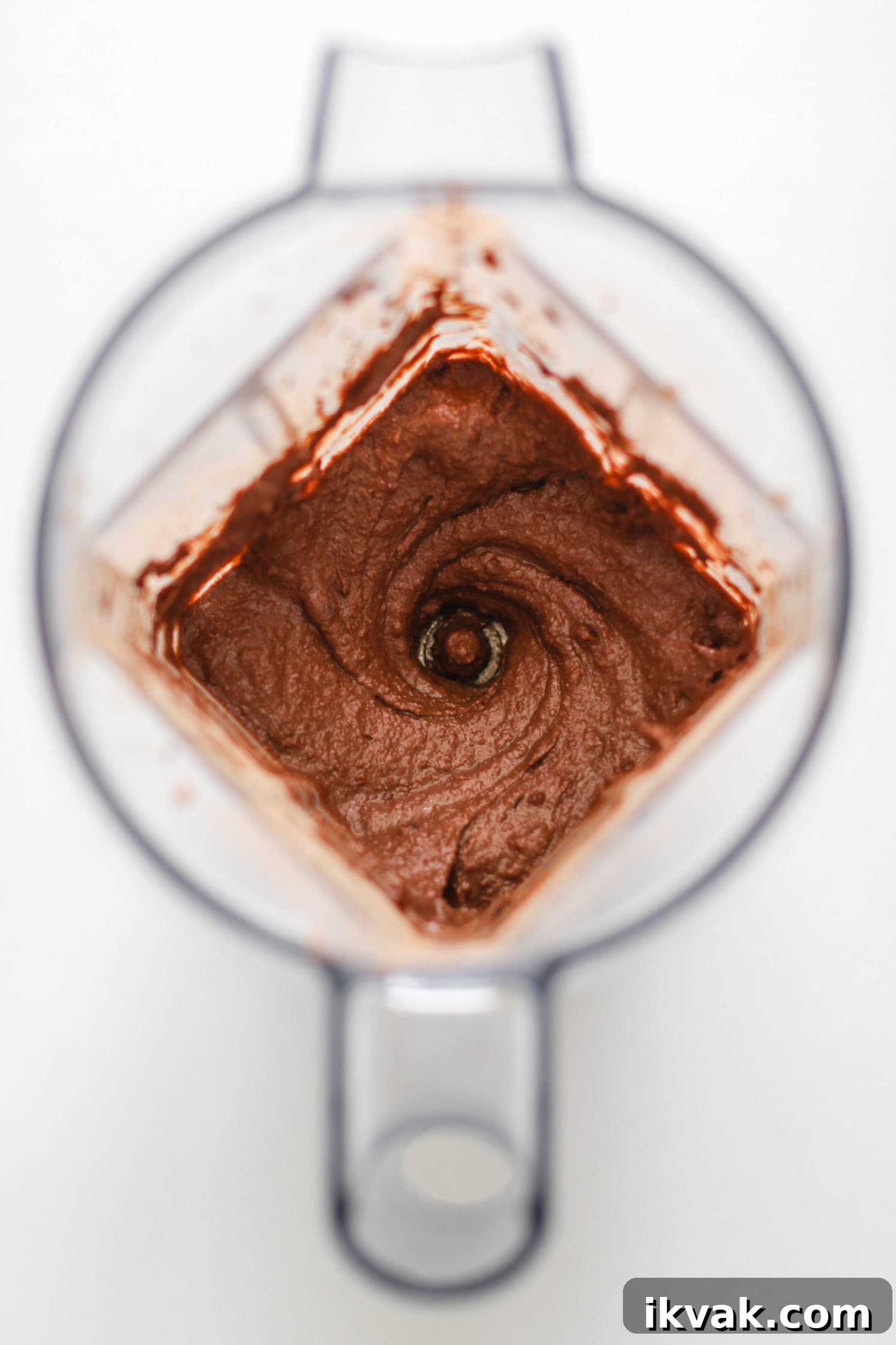 Hot Chocolate Overnight Oats Recipe for Chocolate Breakfast 3 Vegan Chocolate Cashew Cream in blender by Flora & Vino