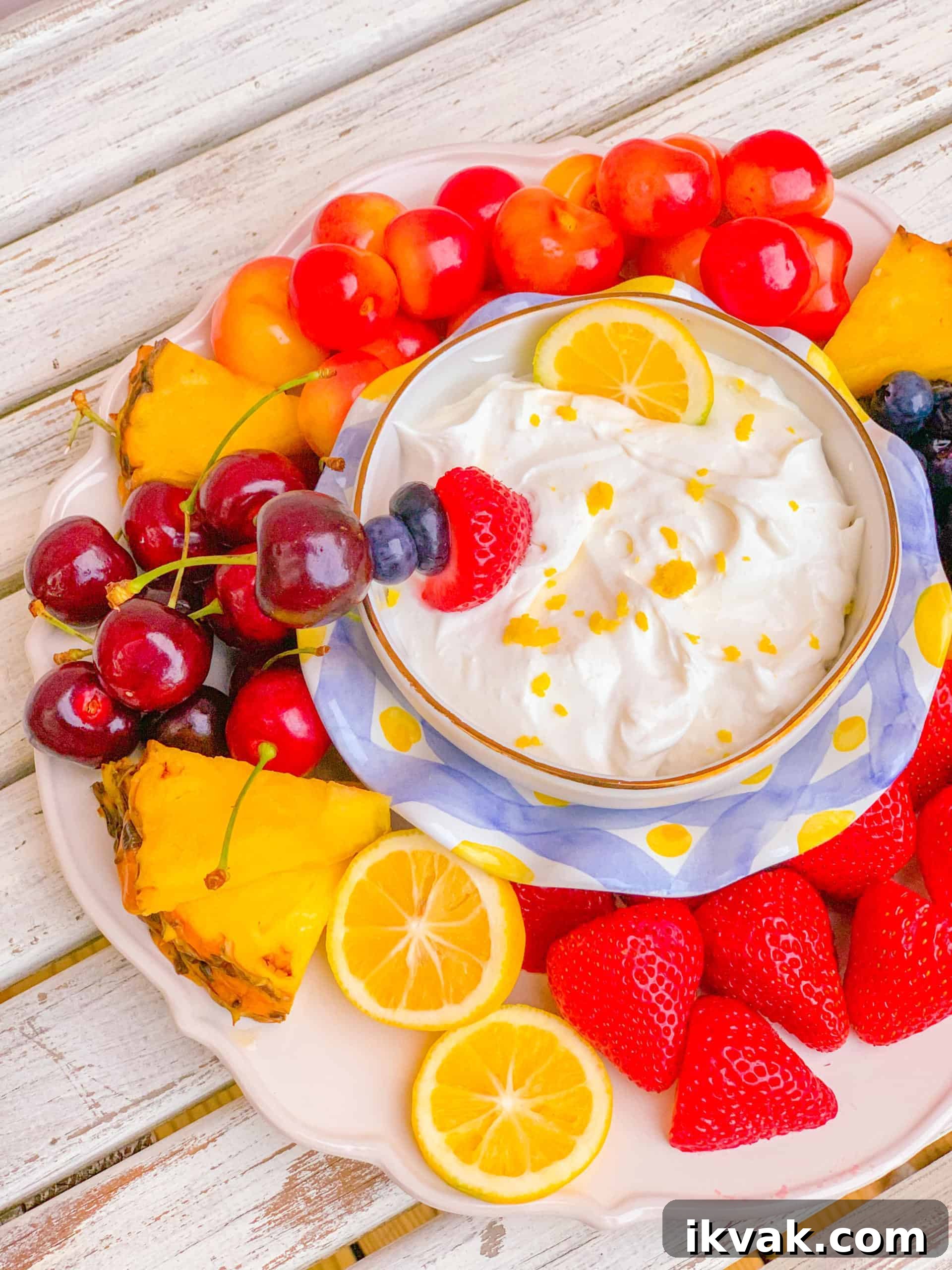 Southern Lemon Fruit Dip With Cream Cheese