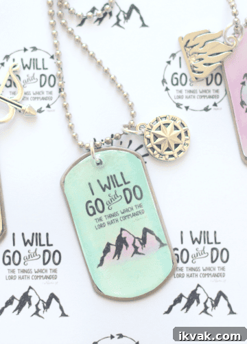 3 finished dog tag necklaces
