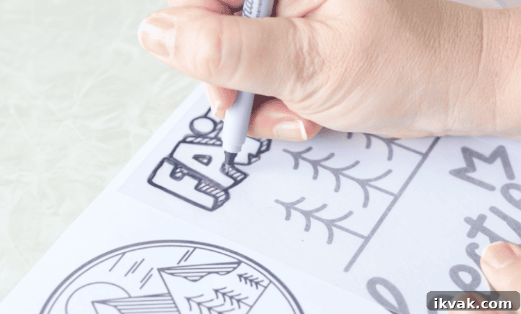 black and white tracing sheet
