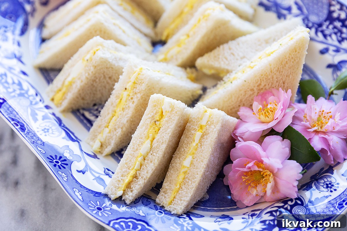 Classic Egg Salad Tea Sandwich Recipe for Afternoon Tea 3 egg salad tea sandwiches