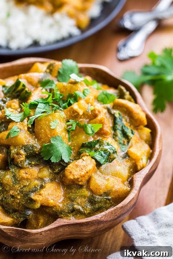 Bok Choy and Chicken Curry with Coconut Milk Recipe 4 Infused with aromatic warm spices, this easy bok choy and chicken curry is my favorite winter comfort food. And it'll soon be yours too!
