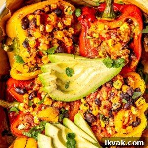 Southwest-Style Stuffed Peppers with Savory Beef and Corn 15 Southwest Stuffed Peppers with Black Beans and Corn - Olivia Adriance