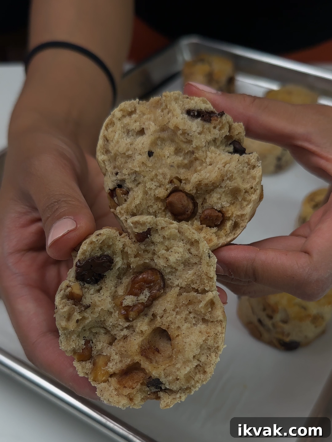 Baked scones on cooling rack