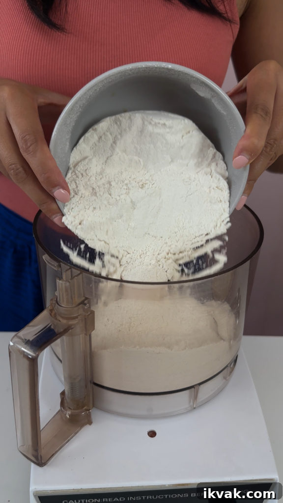 Dry ingredients in food processor