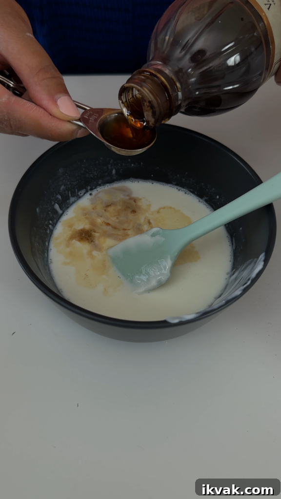 Adding wet ingredients