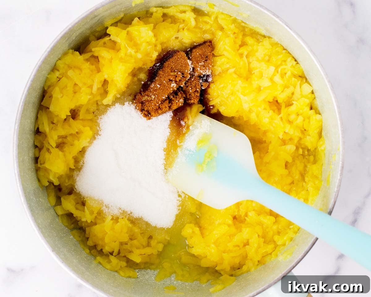 Cooking pineapple