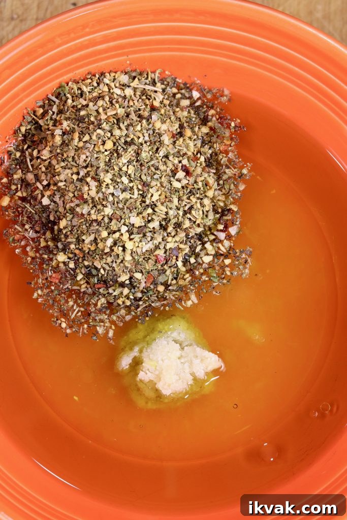 Salmoriglio Sauce with lemon, garlic and Italian spices