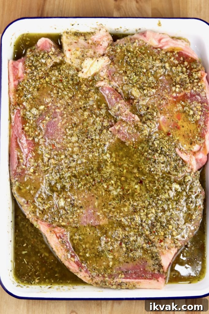 Marinated steak Sicilian style