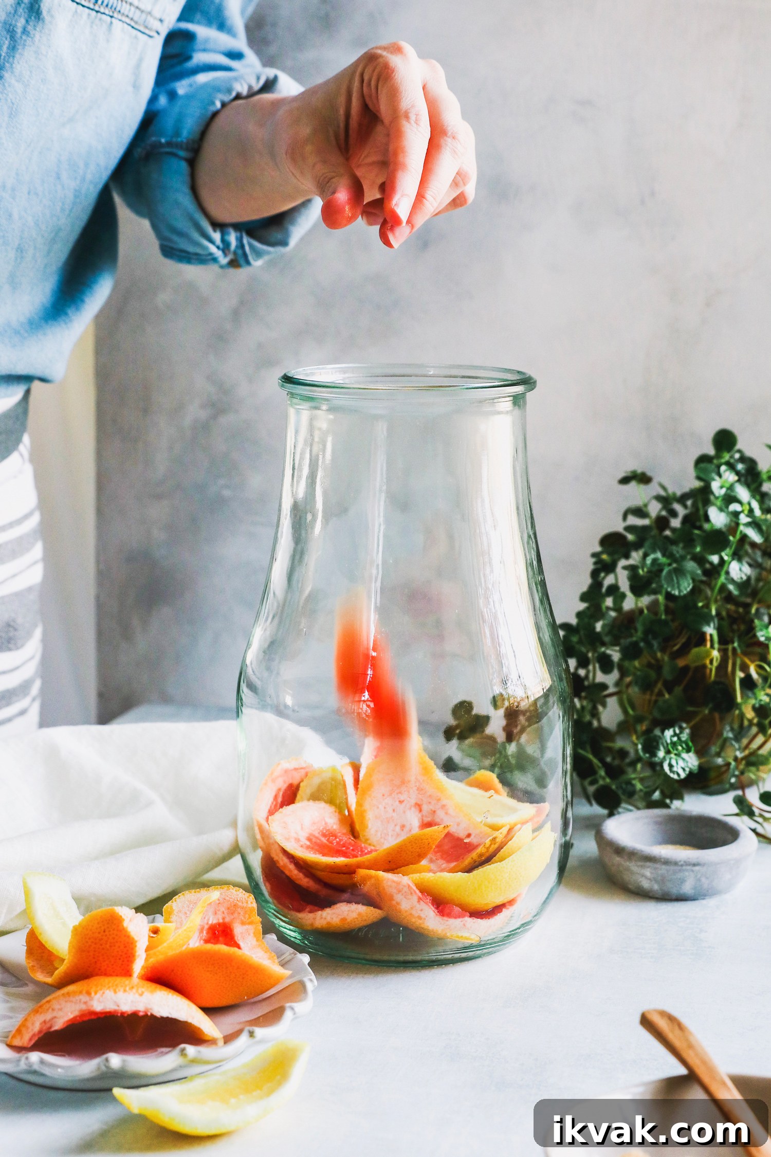 Homemade Enzyme Cleaner from Kitchen Scraps 4 This enzyme cleaner is surprisingly easy to make using ingredients already found in your kitchen. Use it to remove pet accidents, blood, and other stains.