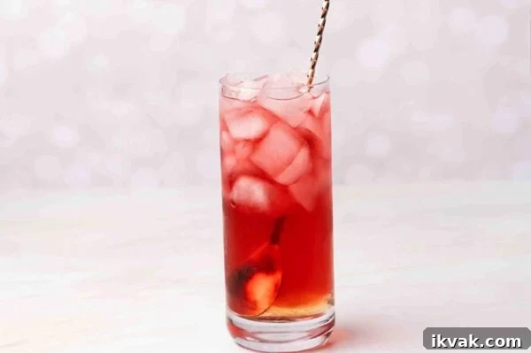 Stirring a woo woo cocktail