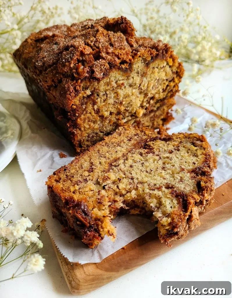 cinnamon swirl banana bread