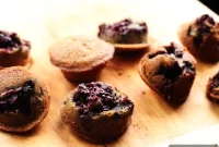 Moist Blackberry Yogurt Muffins with Lemon Zest