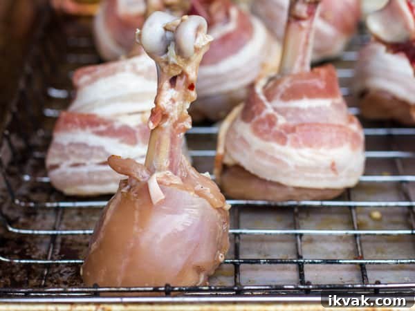 Bacon Wrapped Chicken Lollipops Smoked-6