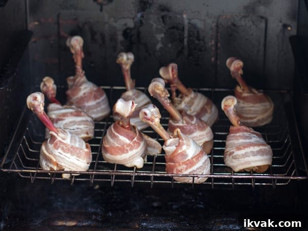 Bacon Wrapped Chicken Lollipops Smoked-4