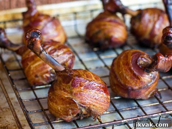 Bacon Wrapped Chicken Lollipops Smoked-3