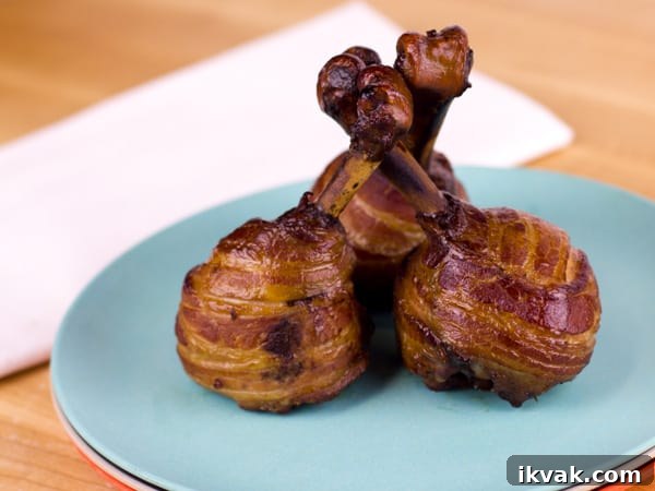Bacon Wrapped Chicken Lollipops Smoked-25