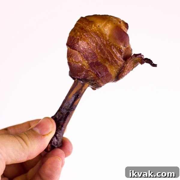Bacon Wrapped Chicken Lollipops Smoked-28