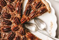 Maple Pecan Pie with Candied Pecans and Flaky Crust