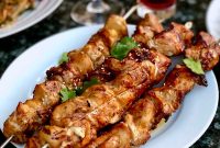 Grilled Teriyaki Chicken Skewers with Sesame and Scallions
