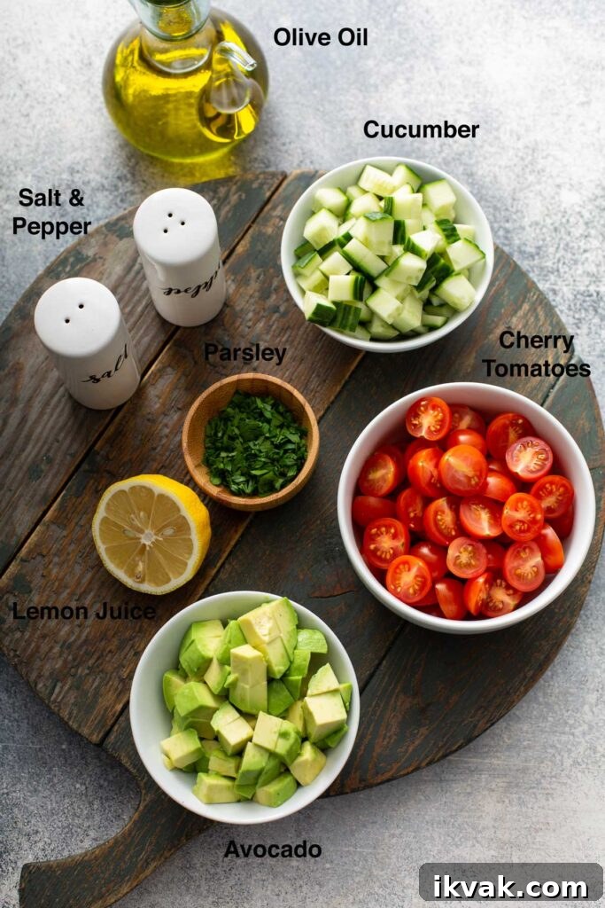 Blackened Salmon Recipe: Quick Cajun-Style Pan-Seared Fillets 8 Fresh ingredients to make a chopped salad to top fish (avocado, cucumber, tomatoes)