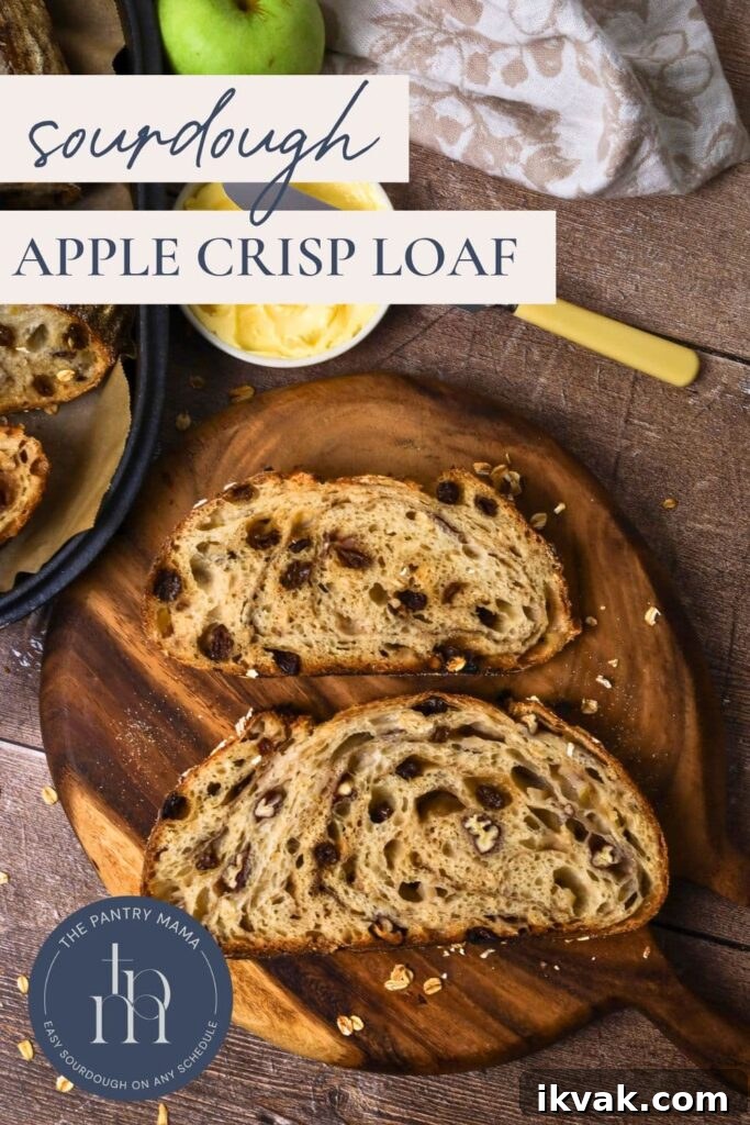 Apple Crisp Sourdough Loaf 9 Sourdough Apple Crisp Loaf - Pinterest Image