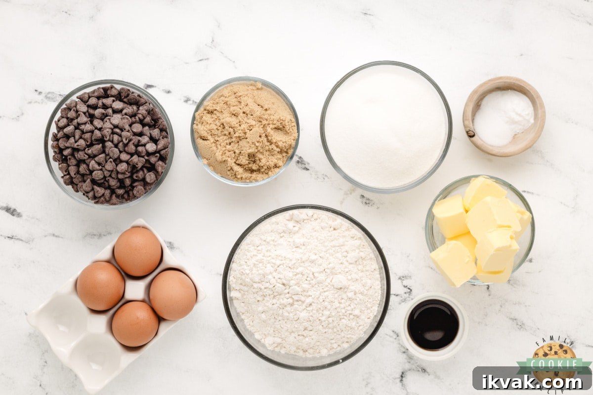 Ingredients in Best Chocolate Chip Cookies recipe.