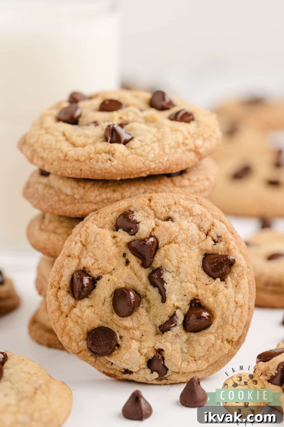 Chewy chocolate chip cookies with crisp edges and soft centers.