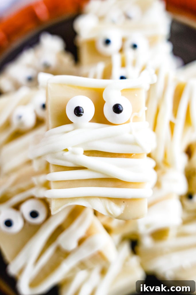 Halloween Fudge Recipes: Spooky Chocolate Treats 2 Batch of fudge made to look like mummies.